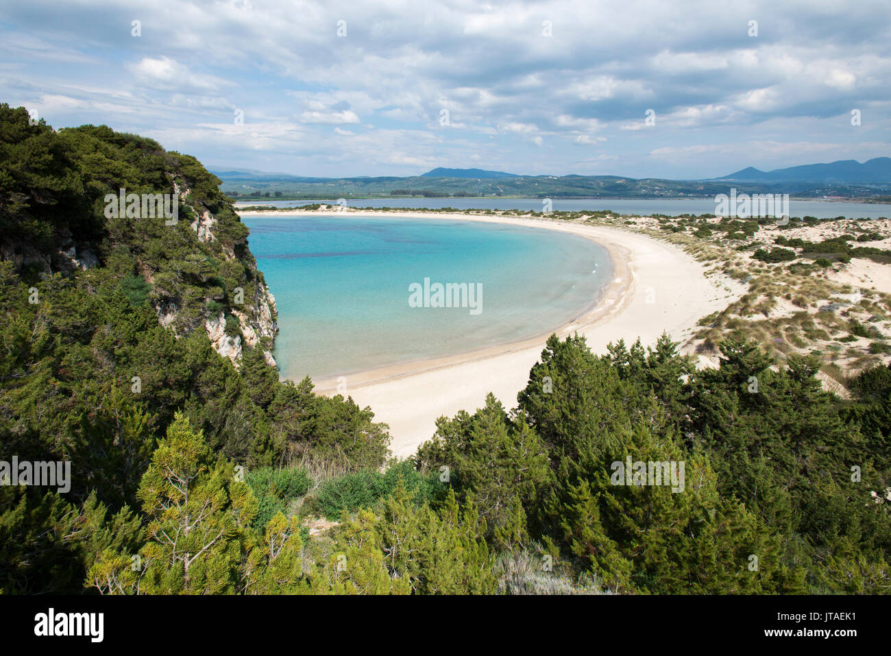 Voidokilia Beach nel Peloponneso, Grecia, Europa Foto Stock