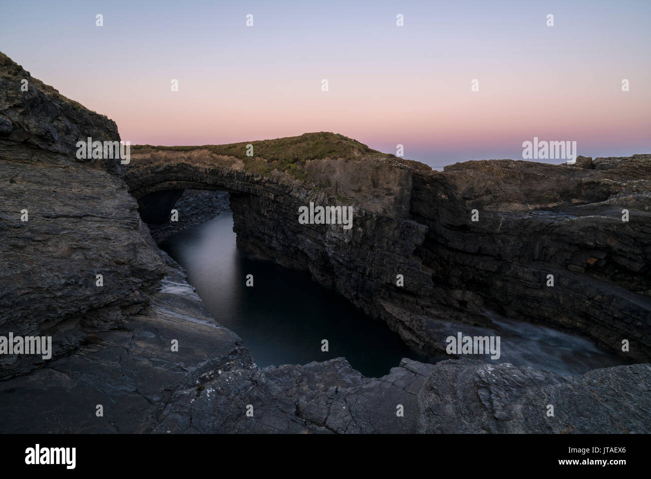 Ponte di Ross, Loop di testa, County Clare, Munster, Repubblica di Irlanda, Europa Foto Stock