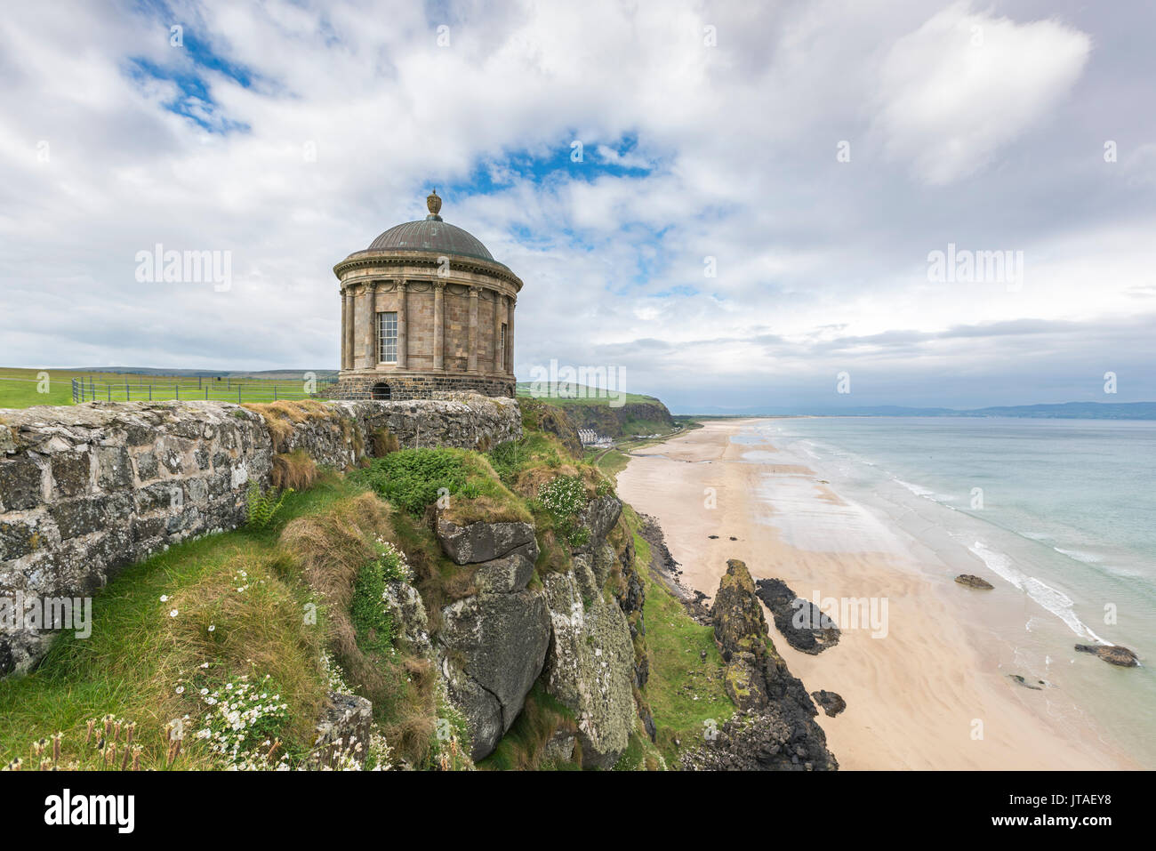Mussenden Temple, Castlerock, County Londonderry, Ulster regione, Irlanda del Nord, Regno Unito, Europa Foto Stock
