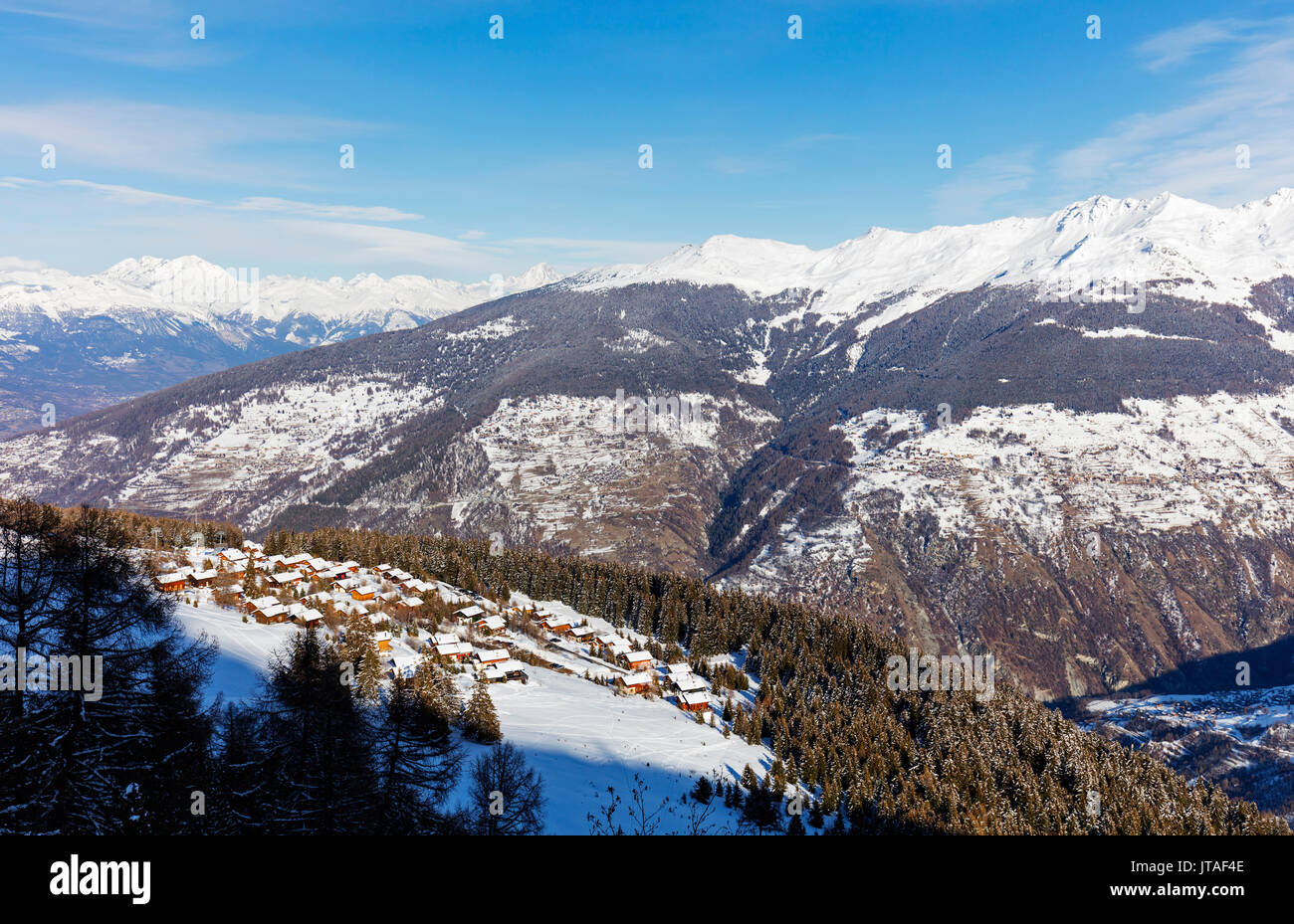 La Creta (Verbier), 4 Vallees, Vallese, alpi svizzere, Svizzera, Europa Foto Stock