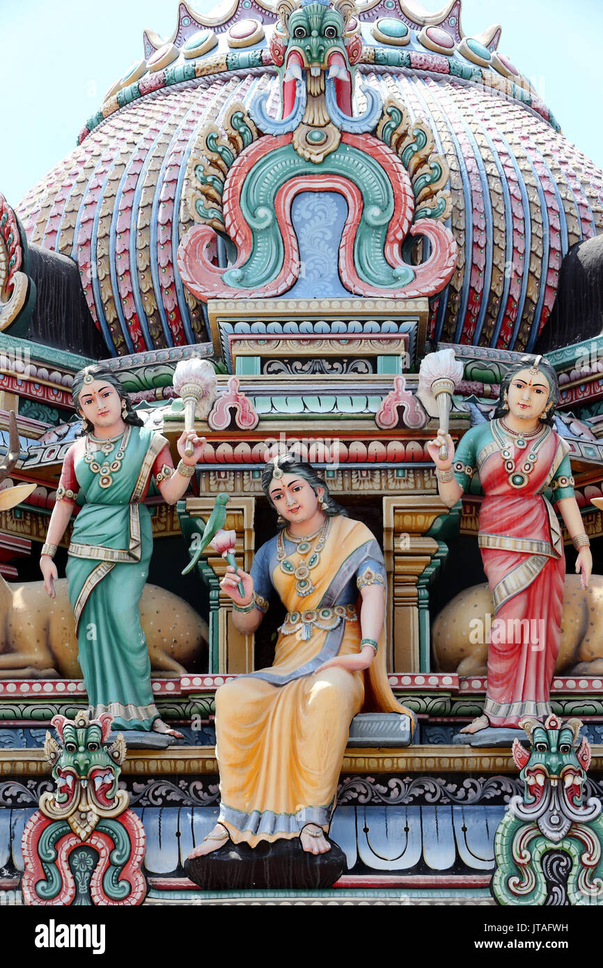 Tempio Hindu Sri Mariamman, Singapore, Sud-est asiatico, in Asia Foto Stock