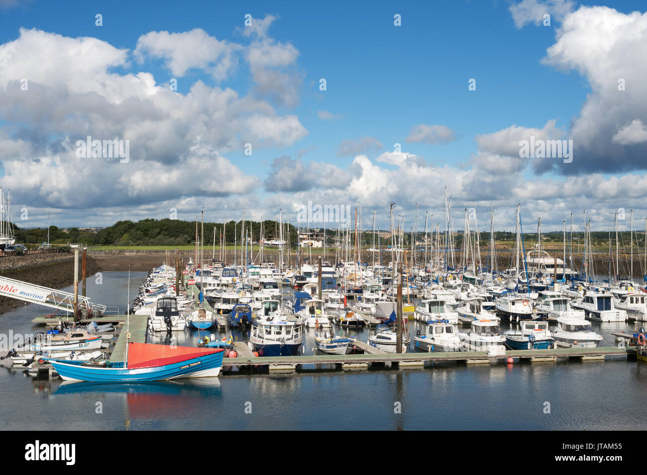 Ampio marina, Northumberland, England, Regno Unito Foto Stock