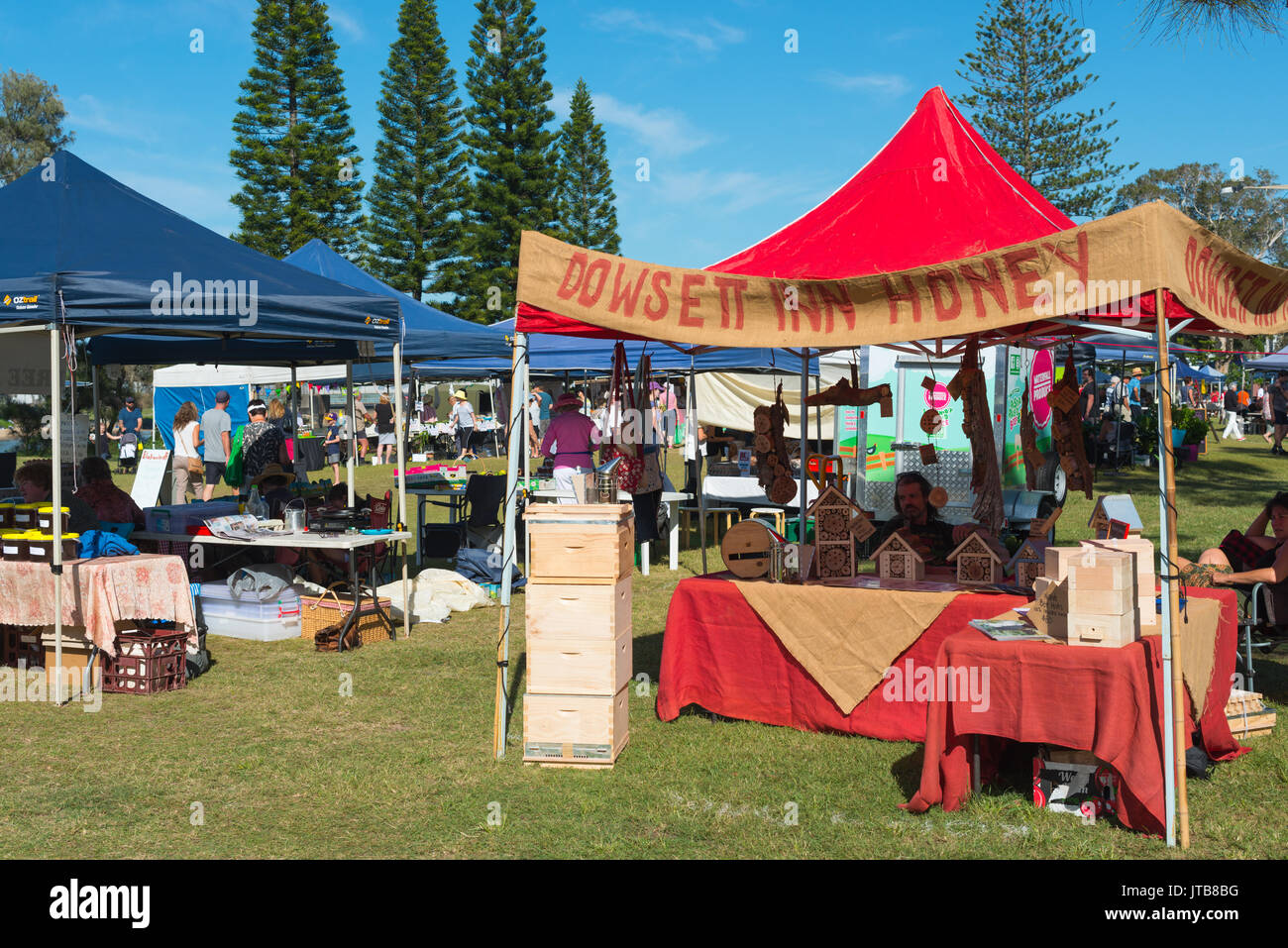 Harbourside mercati a Coffs Harbour, Nuovo Galles del Sud, Australia. Foto Stock