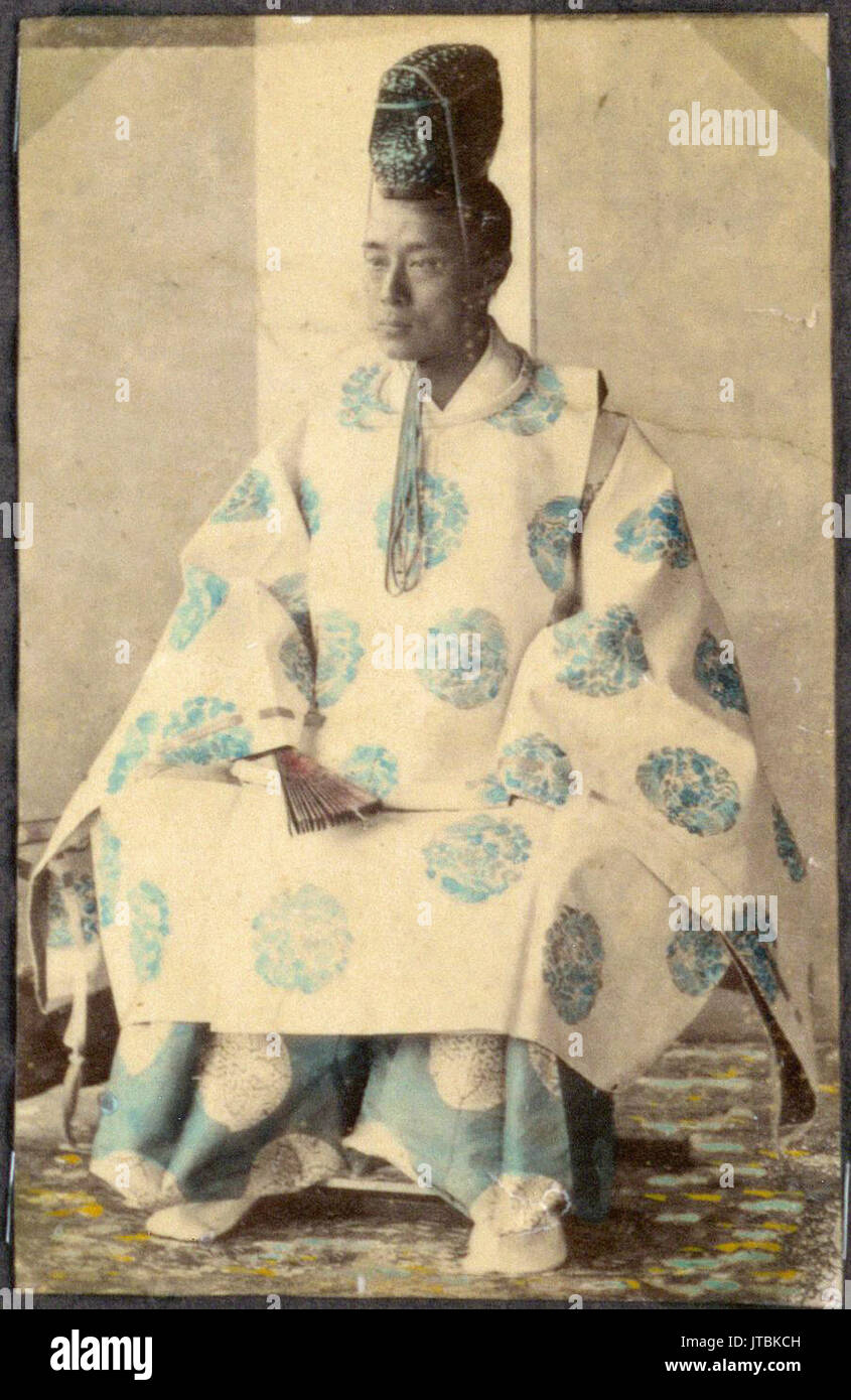 Ufficiale giapponese  Stots-Bashi, Tycoon del Giappone, in piena costume di corte Foto Stock