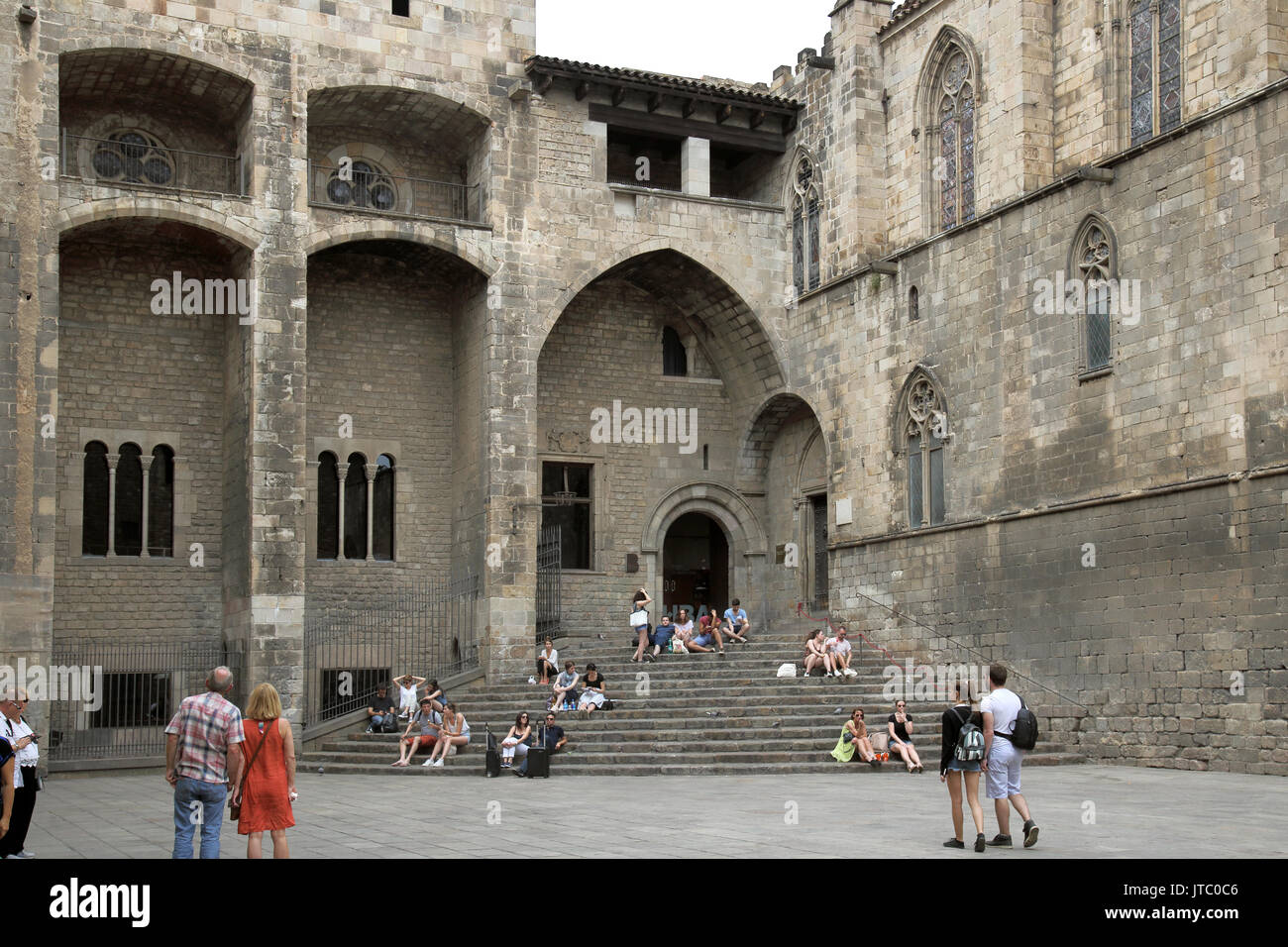 Placa del rai nella città vecchia di Barcellona Spagna Foto Stock