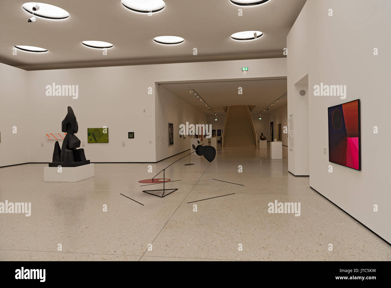 Interno del nuovo museo di arte contemporanea a Staedel Museum di Francoforte Germania Foto Stock