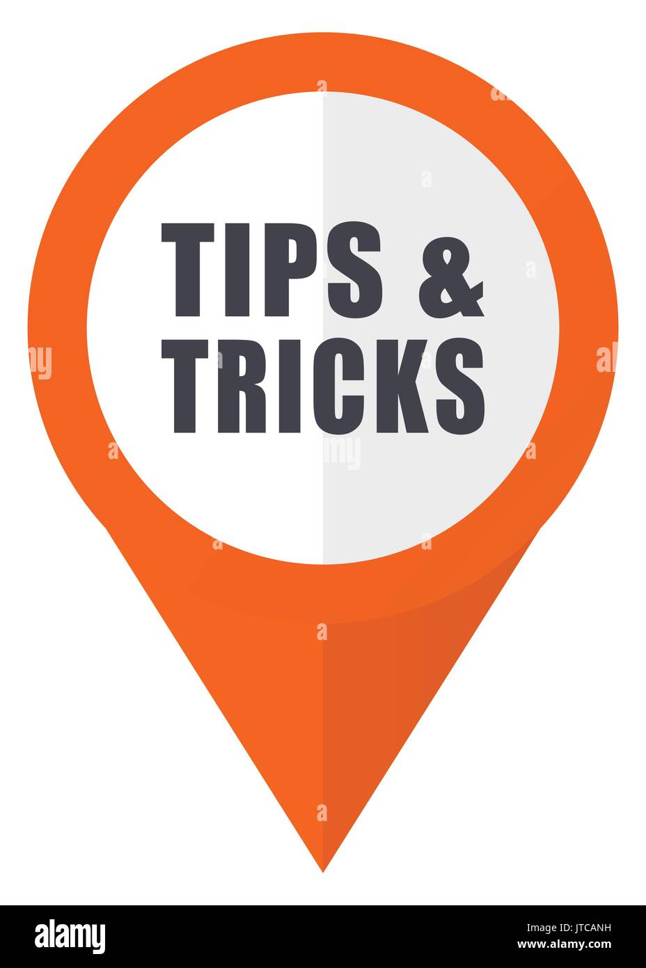 Suggerimenti trucchi orange puntatore icona vettoriale in formato eps 10 isolato su sfondo bianco. Illustrazione Vettoriale