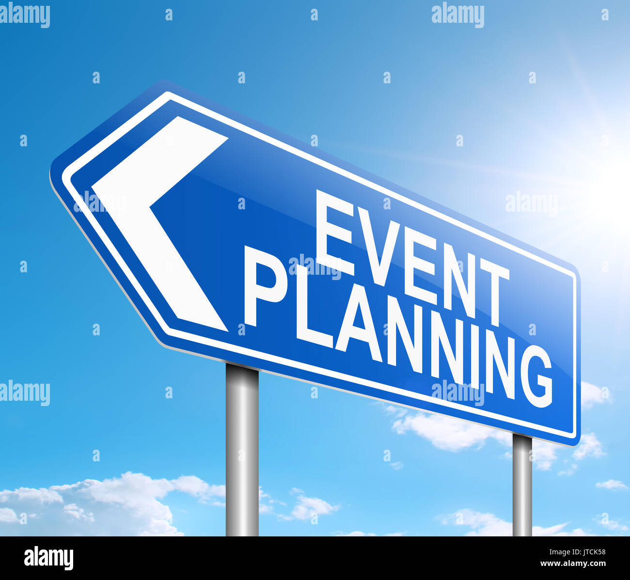 3d illustrazione raffigurante un segno con un evento il concetto di pianificazione. Foto Stock