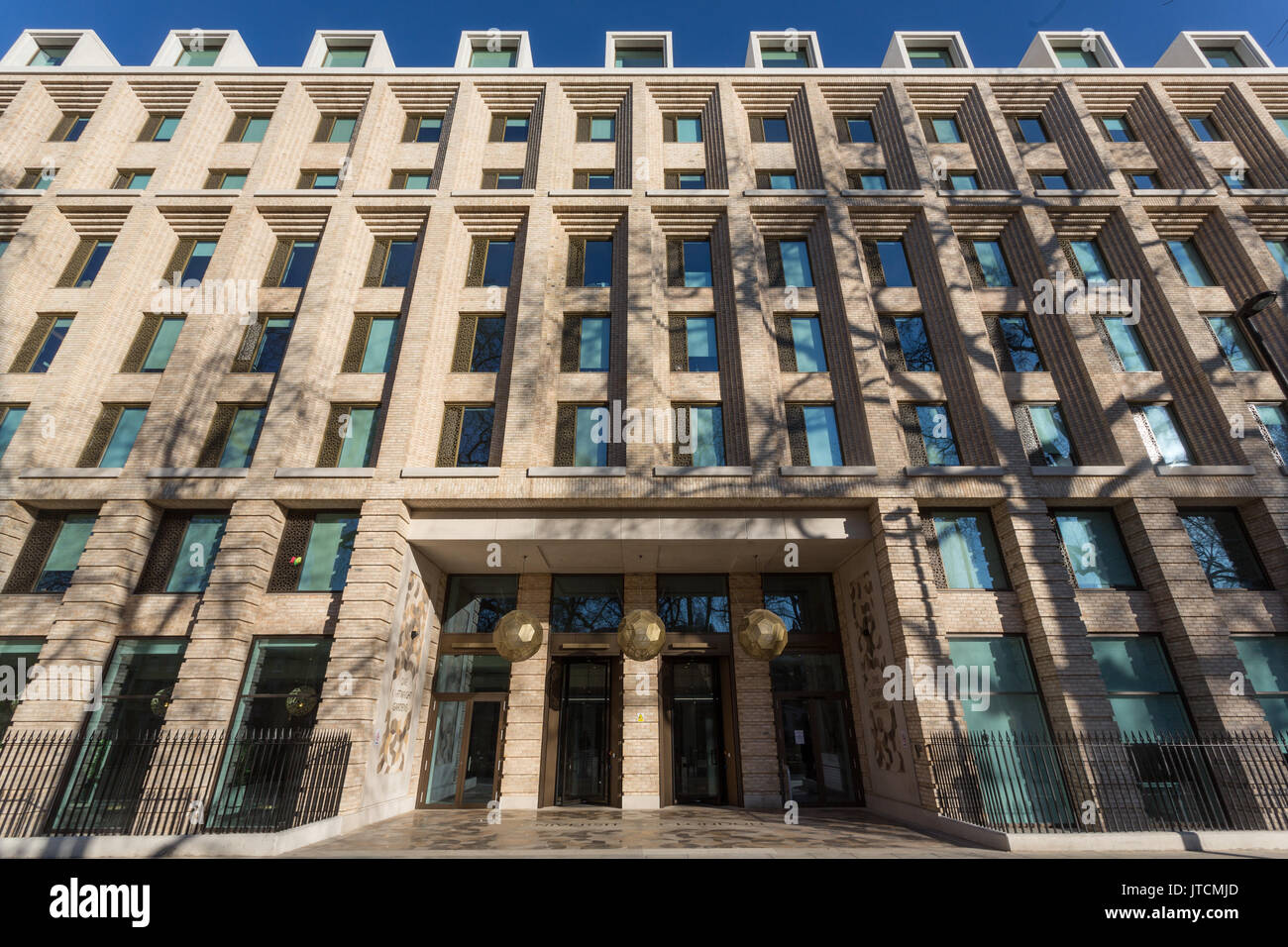 Giardino sale, UCL alloggi per studenti, Cartwright Gardens, Bloomsbury, Londra Foto Stock