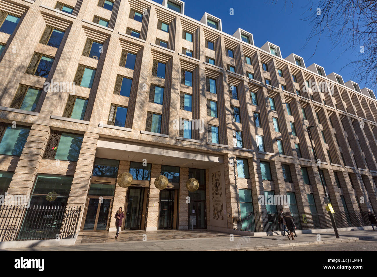 Giardino sale, UCL alloggi per studenti, Cartwright Gardens, Bloomsbury, Londra Foto Stock