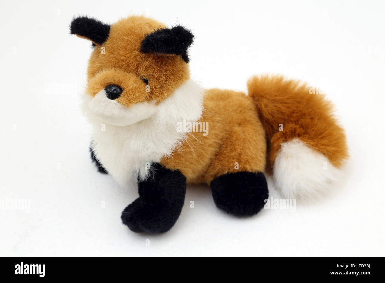 Peluche volpe rossa con nero orecchie e zampe Foto Stock