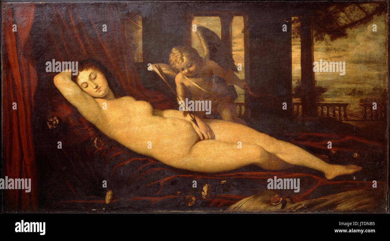 Tiziano Sleeping Venus Foto Stock