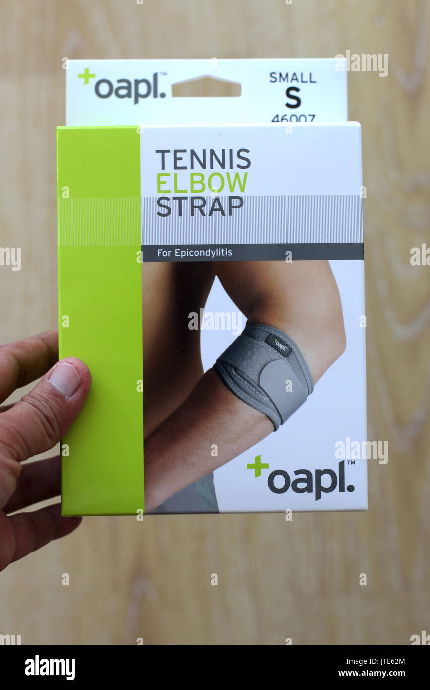Oapl gomito del tennista FASCIA PER EPICONDILITE laterale soffrono Foto Stock