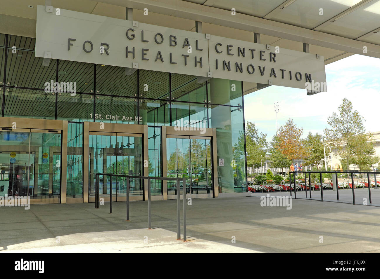 Il Global Center for Health Innovation, situato nel centro di Cleveland, Ohio, Stati Uniti, è un centro per riunioni ed eventi nel settore sanitario globale. Foto Stock