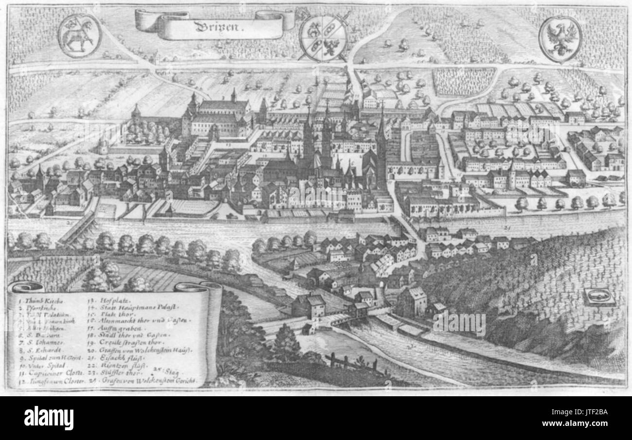 Statt Bressanone (Merian) Foto Stock