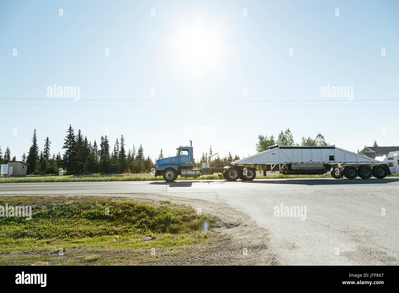 Il carrello procede attraverso il punto di ancoraggio, Penisola di Kenai, Alaska, STATI UNITI D'AMERICA Foto Stock