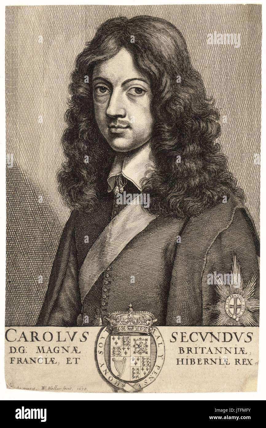 Venceslao Hollar Charles II 2 Foto Stock
