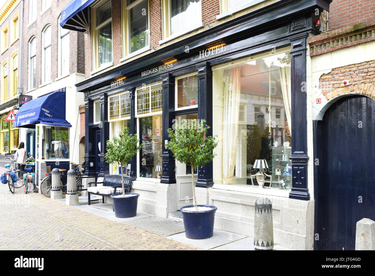 Bellissimo Hotel Bridge House Hotel in Delft, South Holland, Paesi Bassi Foto Stock