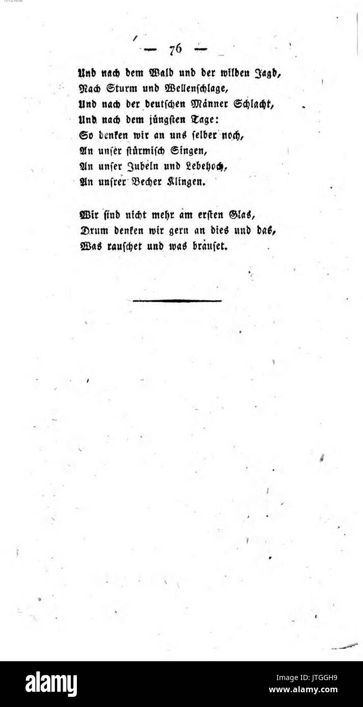 UhlandGedichte1815 0076 Foto Stock