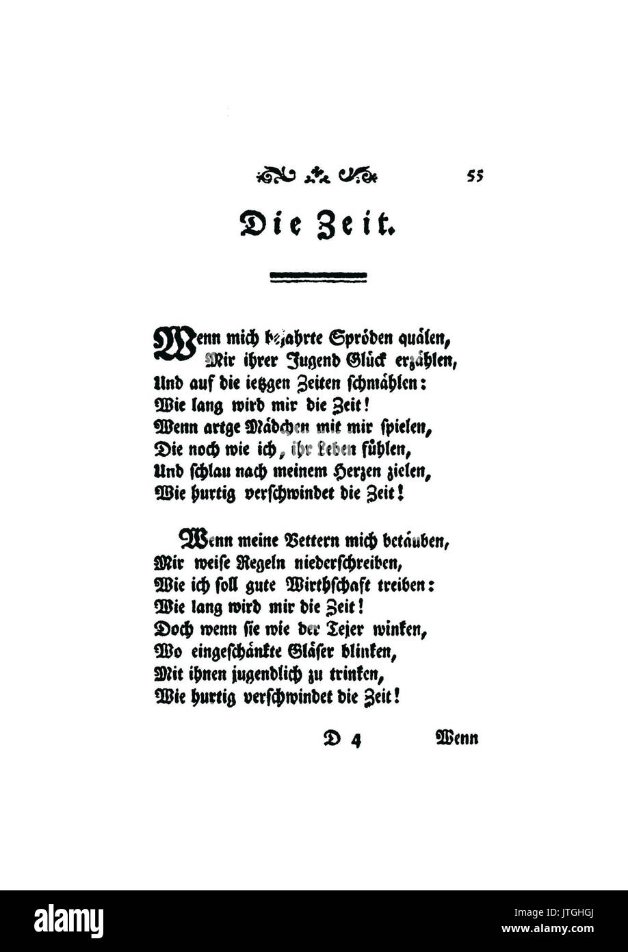 Weisse Scherzhafte Lieder 055 Foto Stock