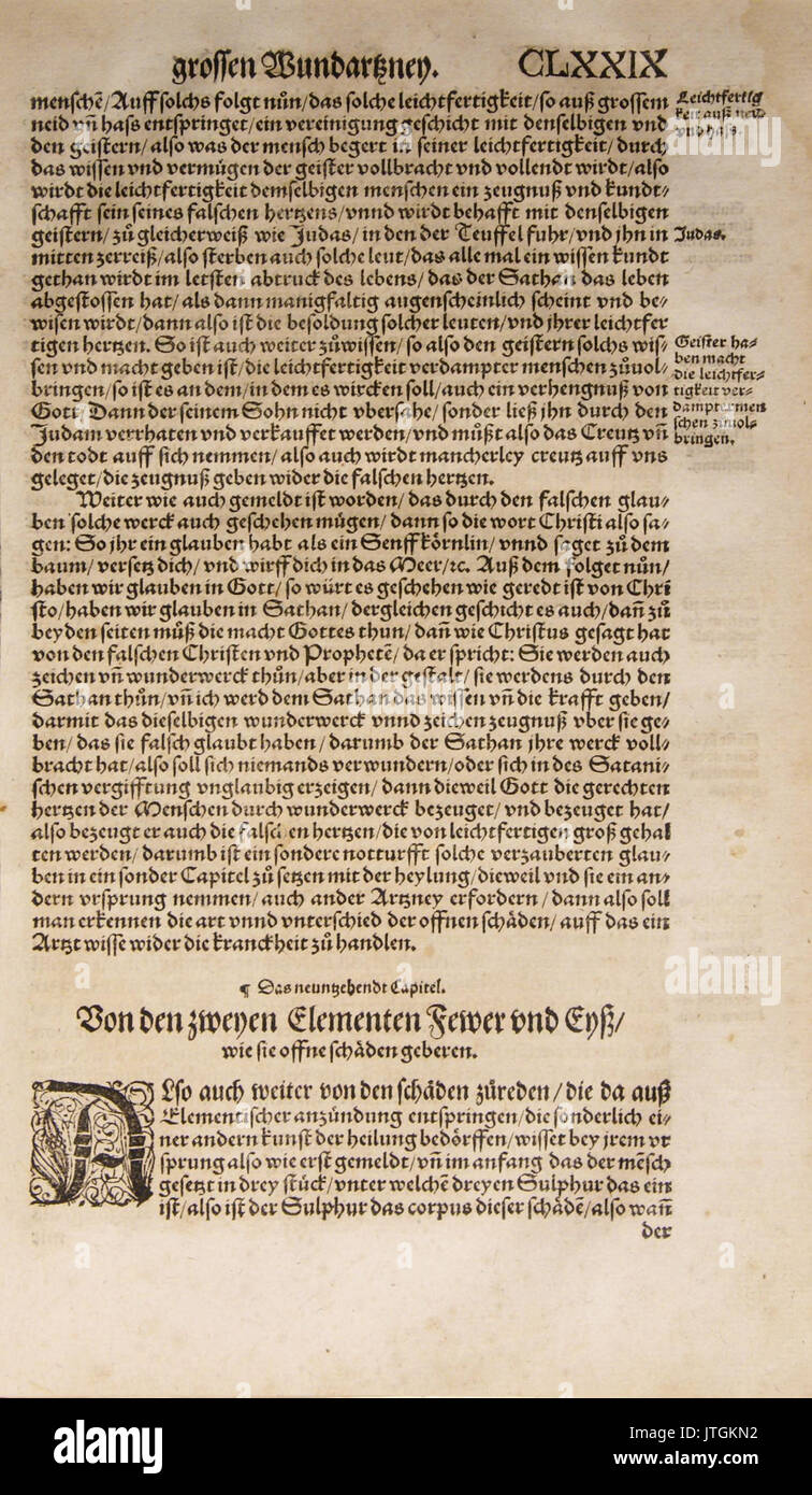 Paracelso Opus Chyrurgicum 179 Foto Stock