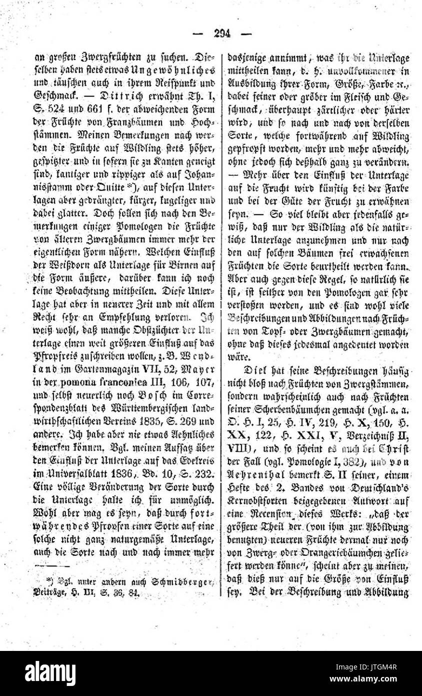 Pomologische Monatshefte Heft 1 294 Foto Stock