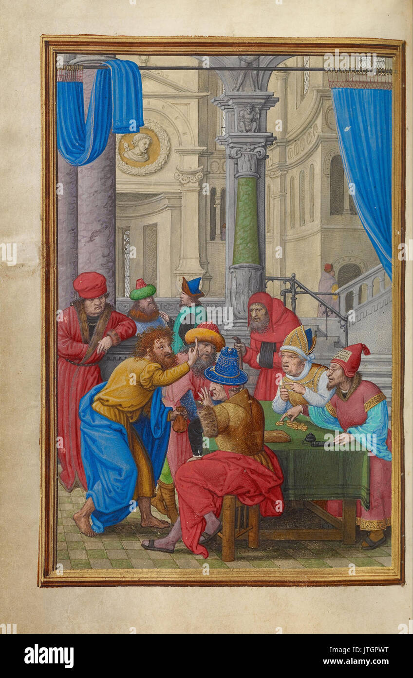 Simon Bening (fiammingo Giuda ricevendo i trenta pezzi d'argento Foto Stock