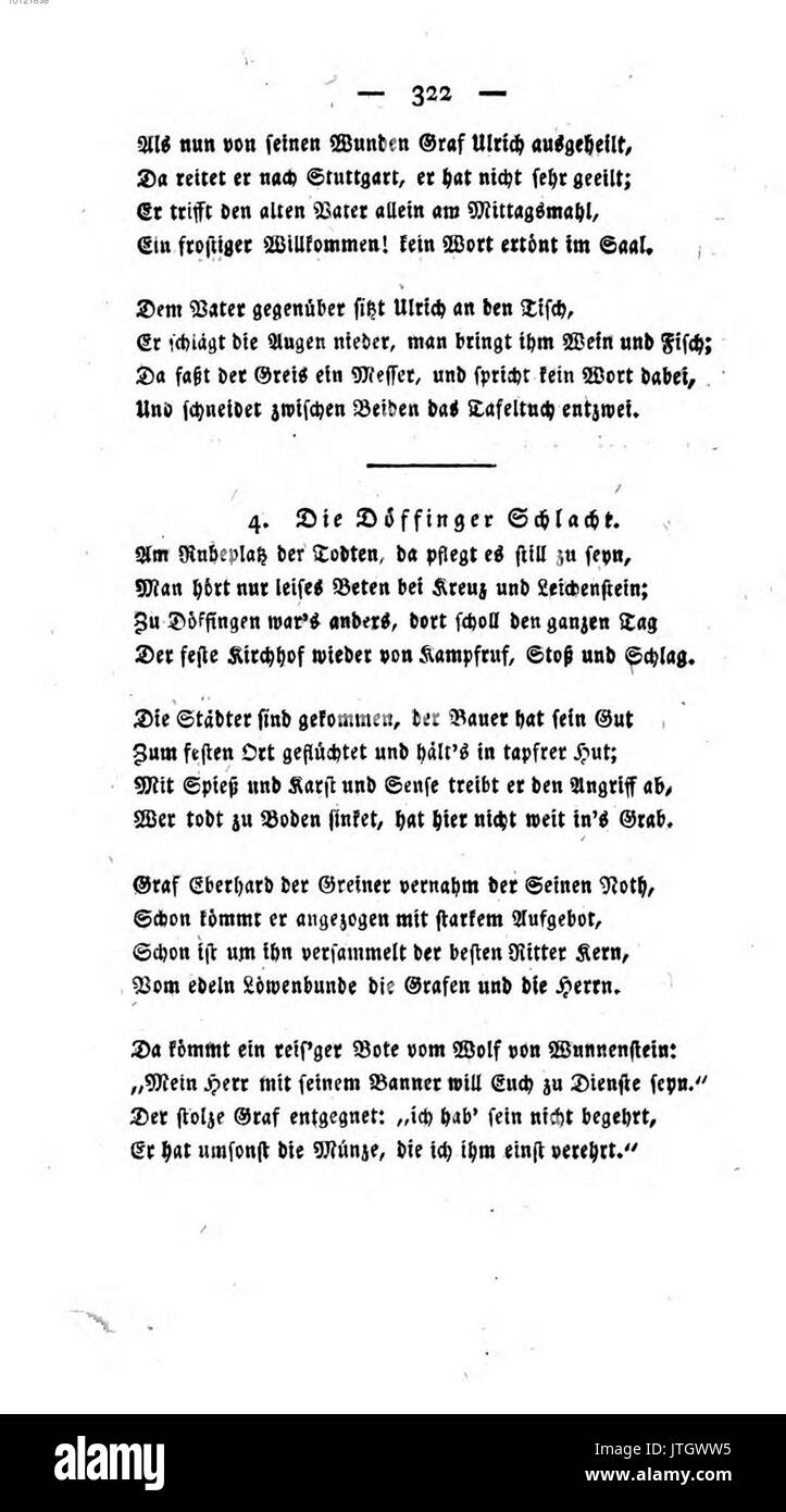 UhlandGedichte1815 0322 Foto Stock