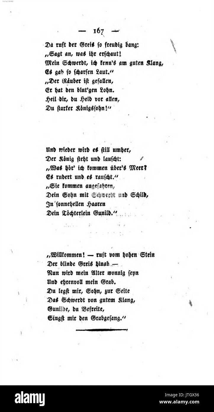 UhlandGedichte1815 0167 Foto Stock