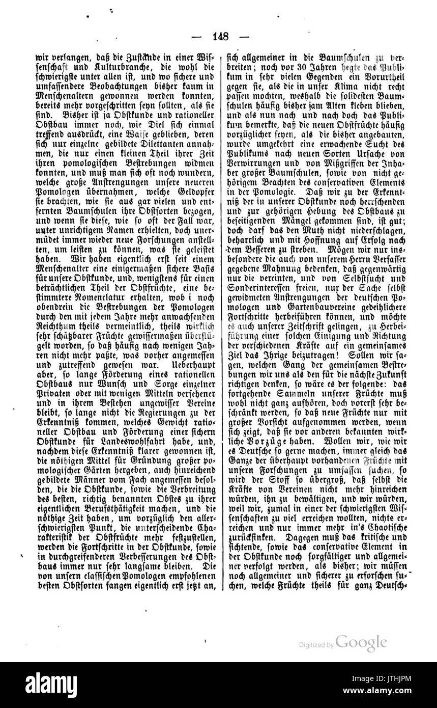 Pomologische Monatshefte Heft 1 148 Foto Stock