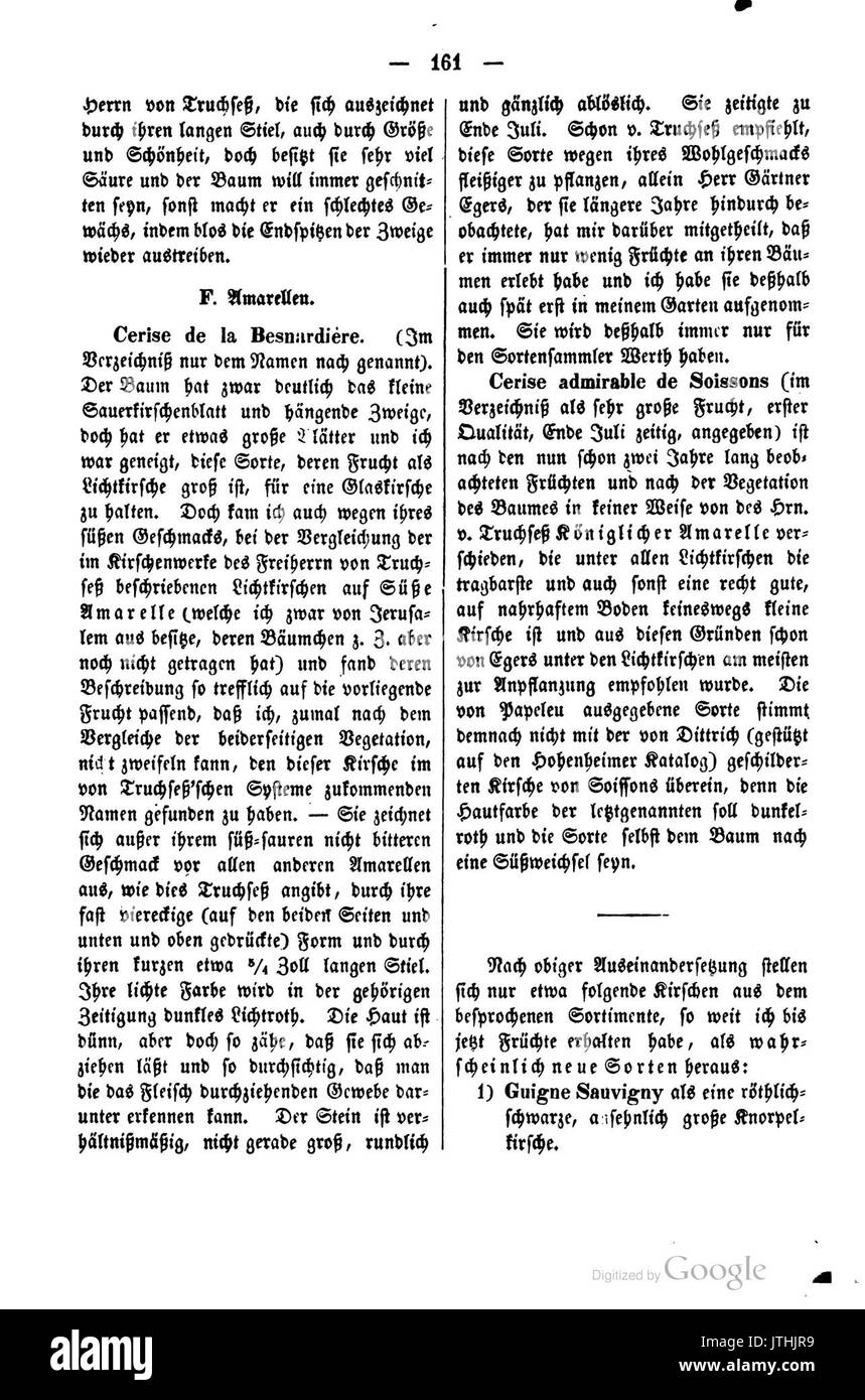 Pomologische Monatshefte Heft 1 161 Foto Stock