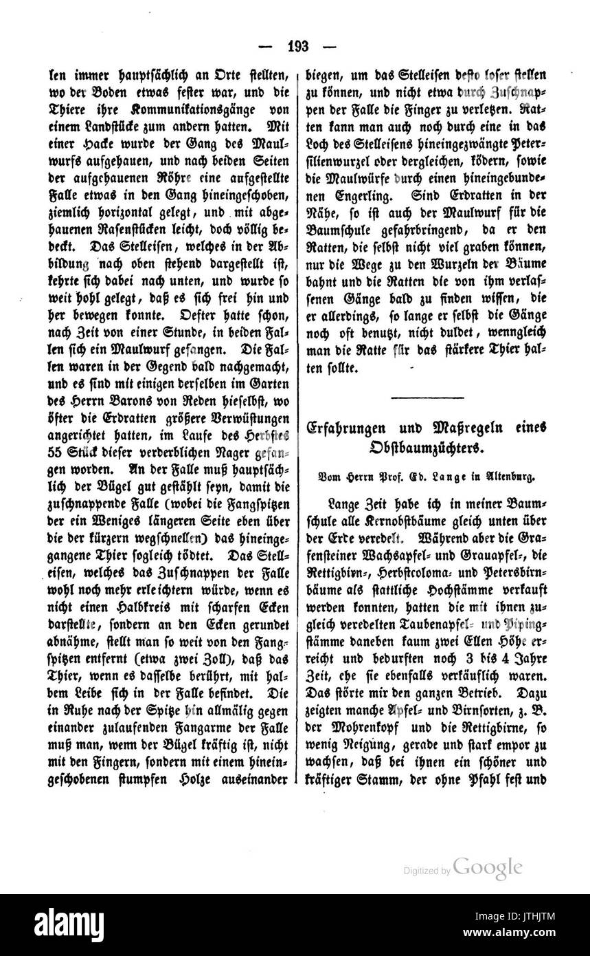 Pomologische Monatshefte Heft 1 193 Foto Stock