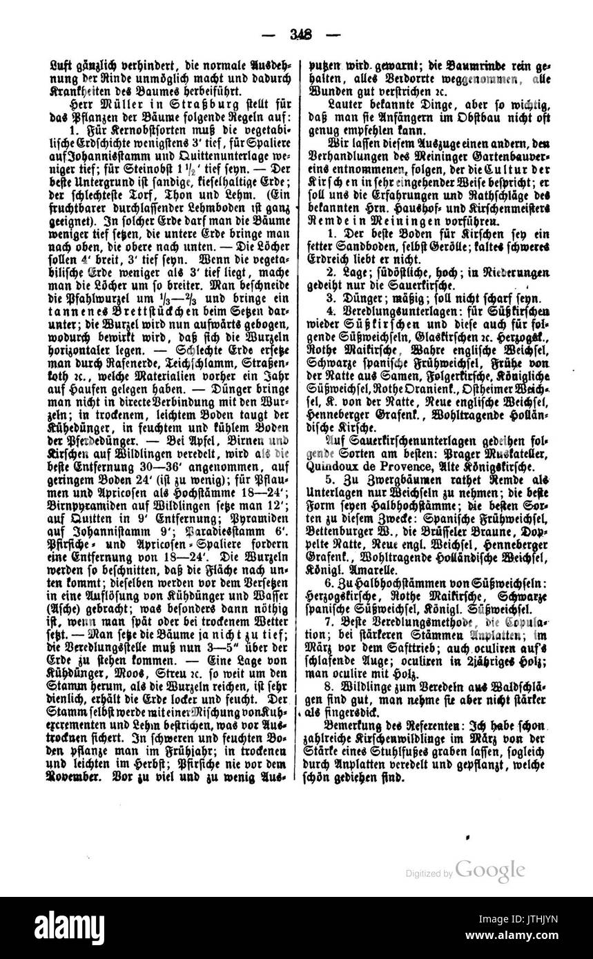 Pomologische Monatshefte Heft 1 348 Foto Stock