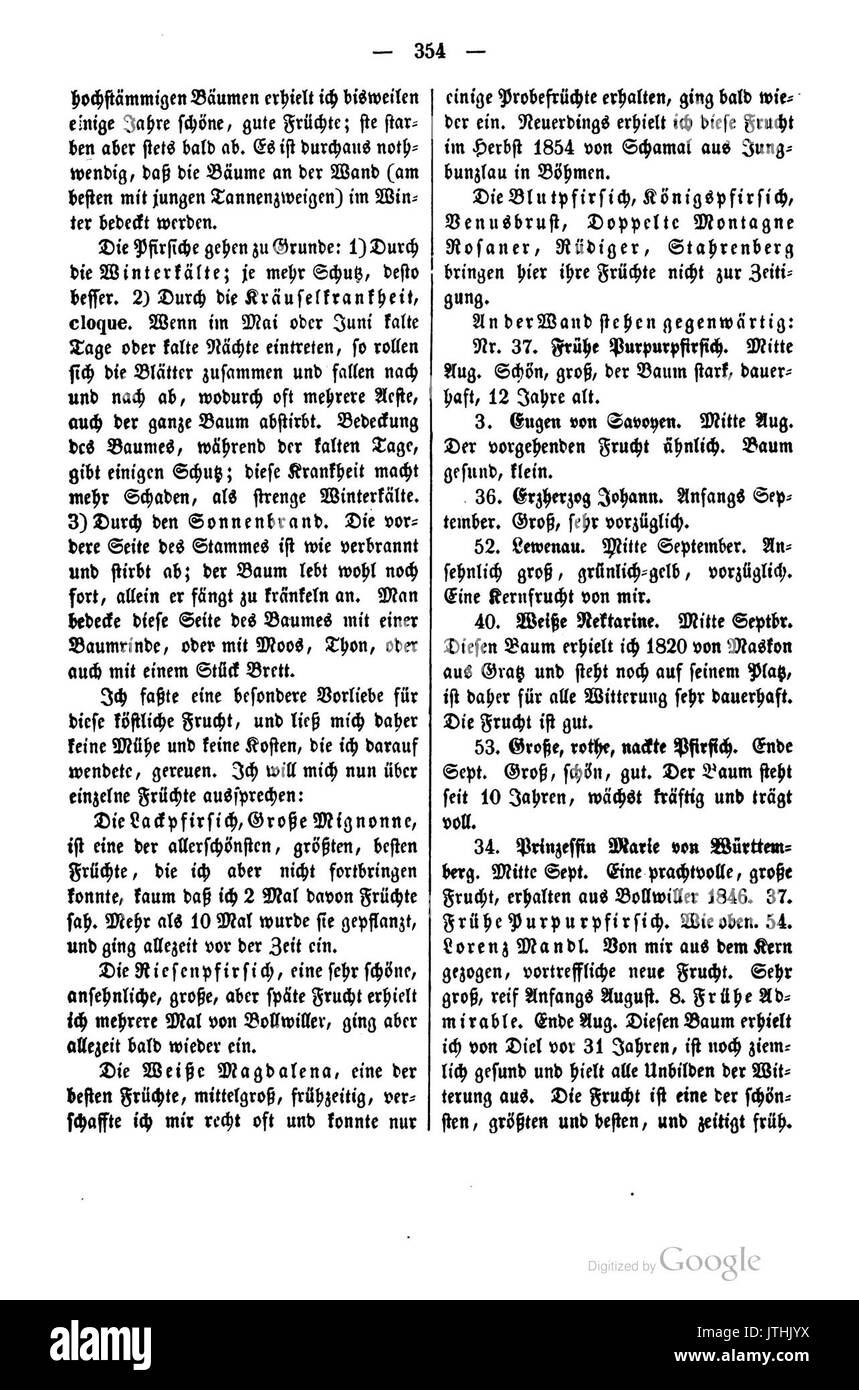 Pomologische Monatshefte Heft 1 354 Foto Stock