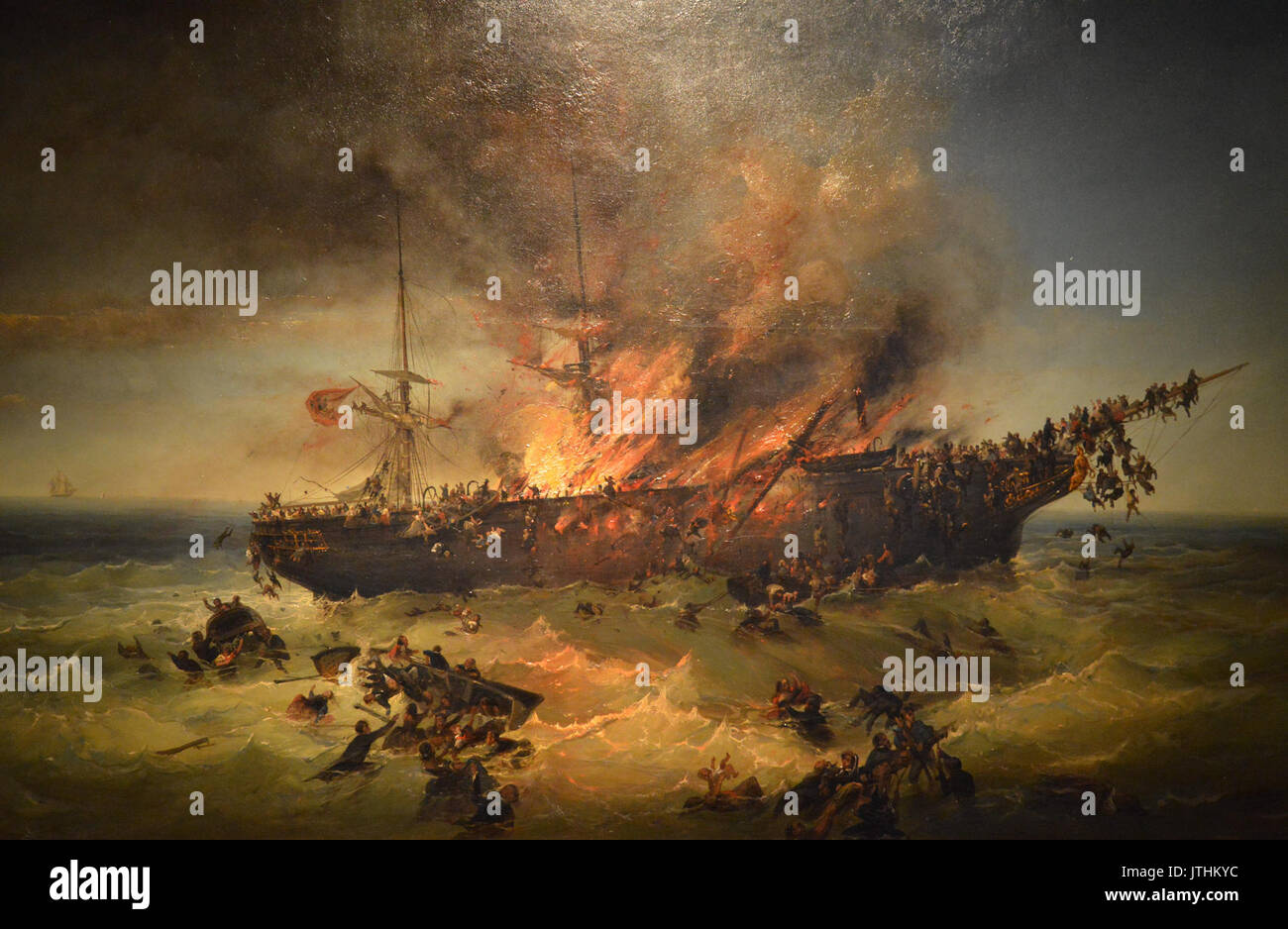 Puttner 1858 naufragio della nave di emigrati in Austria Foto Stock