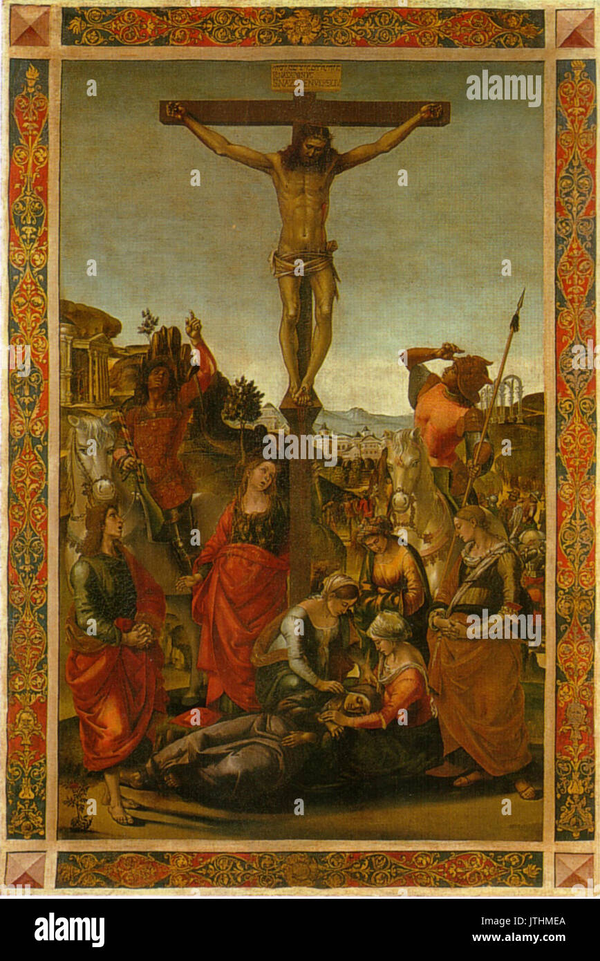 Luca Signorelli, la crocifissione, Urbino, gnm Foto Stock