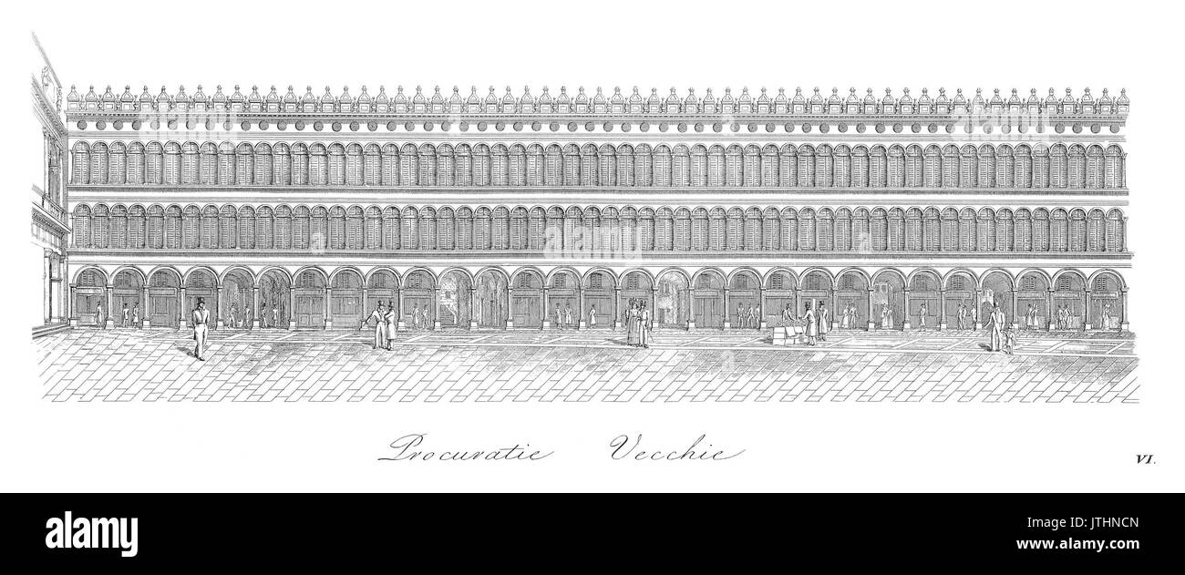 Quadri Moretti, Piazza San Marco (1831), 06 Foto Stock