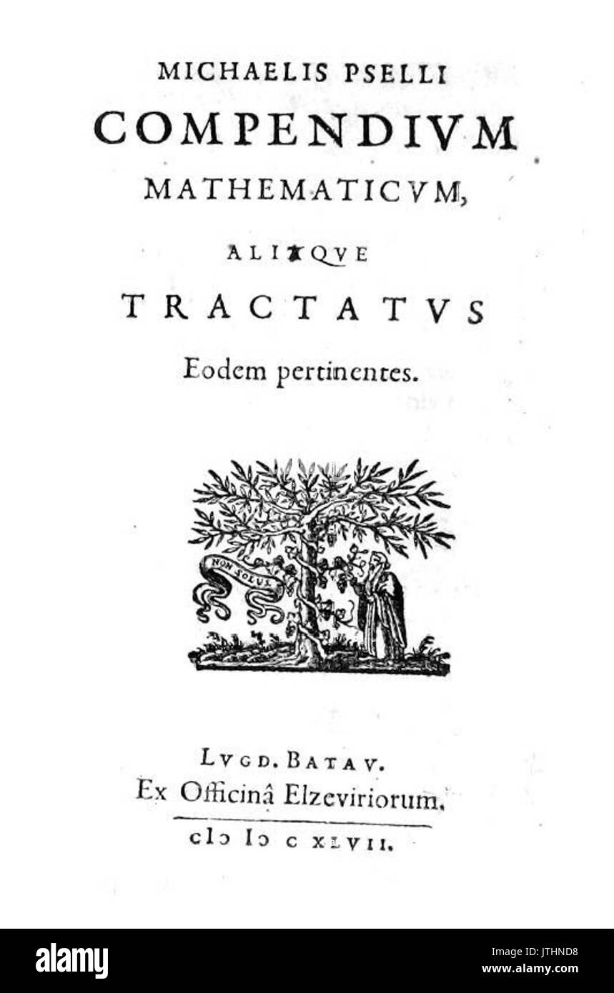 Psellus Compendio mathematicum, 1647 185241 Foto Stock