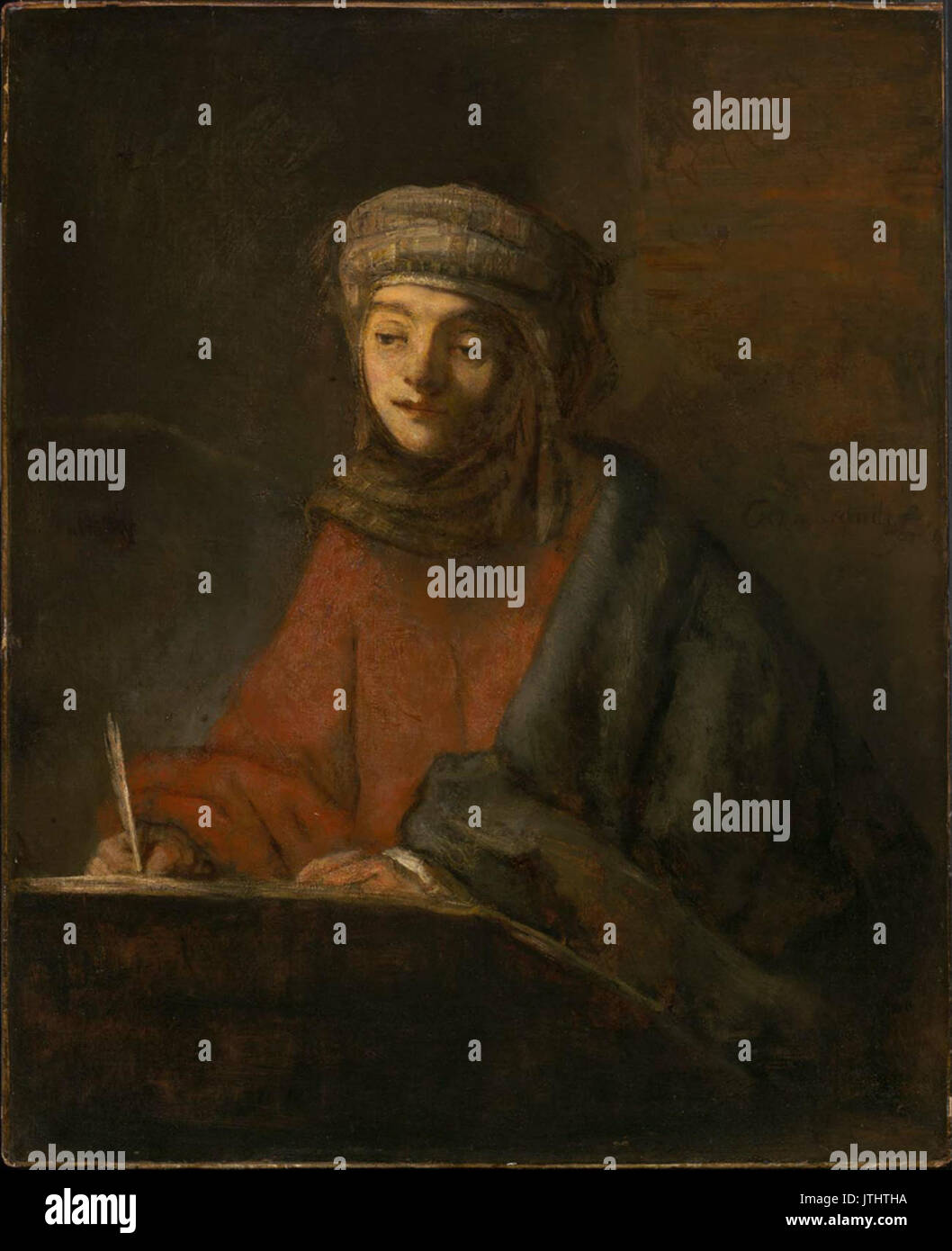 Rembrandt Ritratto di un evangelista la scrittura Foto Stock