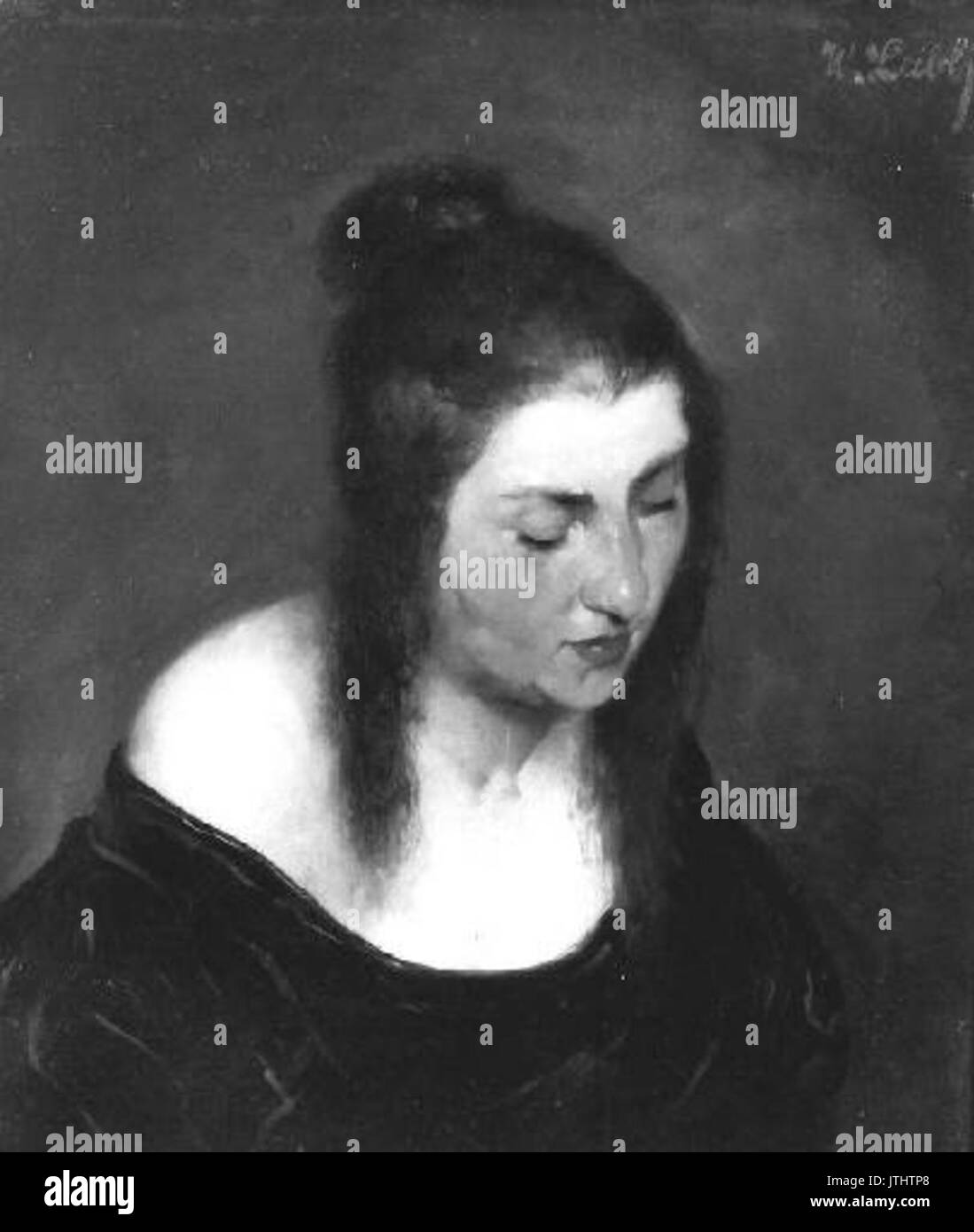 Wilhelm Leibl zeny Hlava Foto Stock