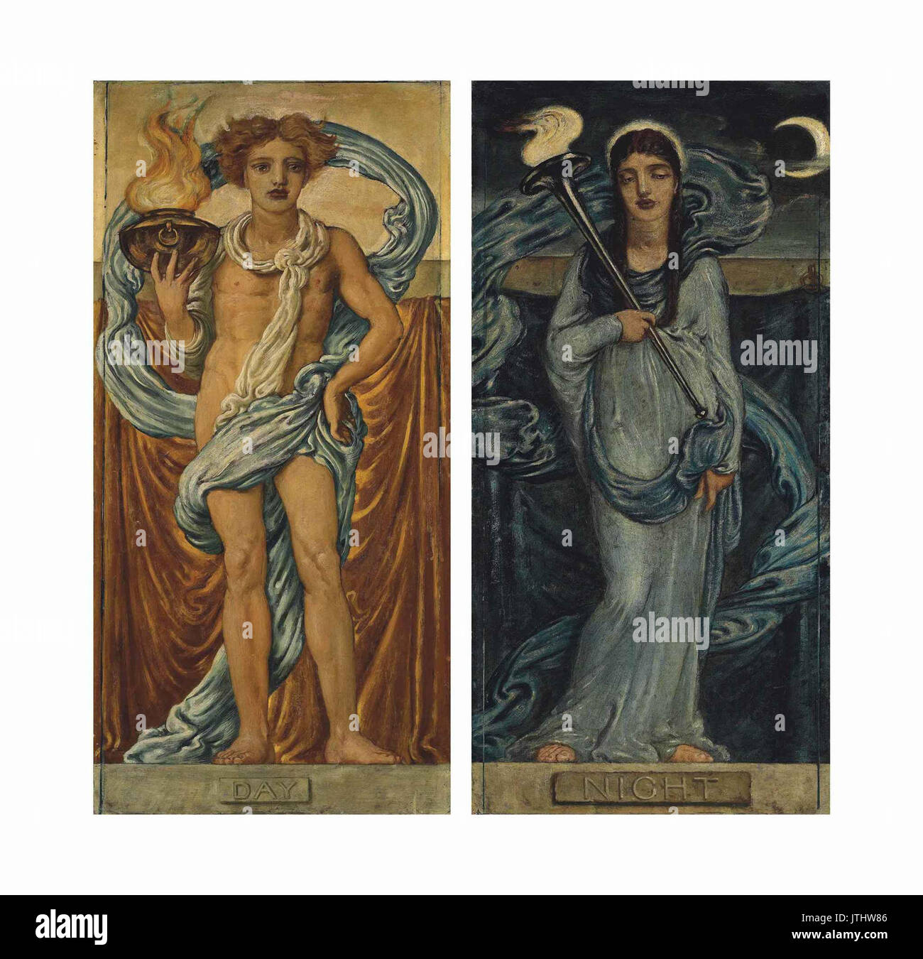 Simeone Solomon giorno e notte Foto Stock