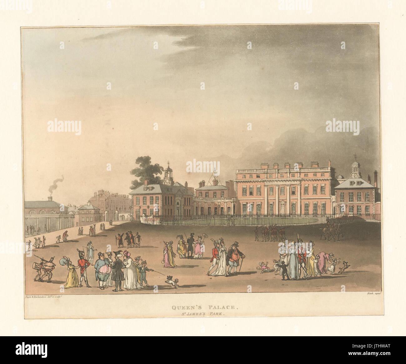 Queen's Palace, il St James Park (NYPL ADE 253741 478548) Foto Stock