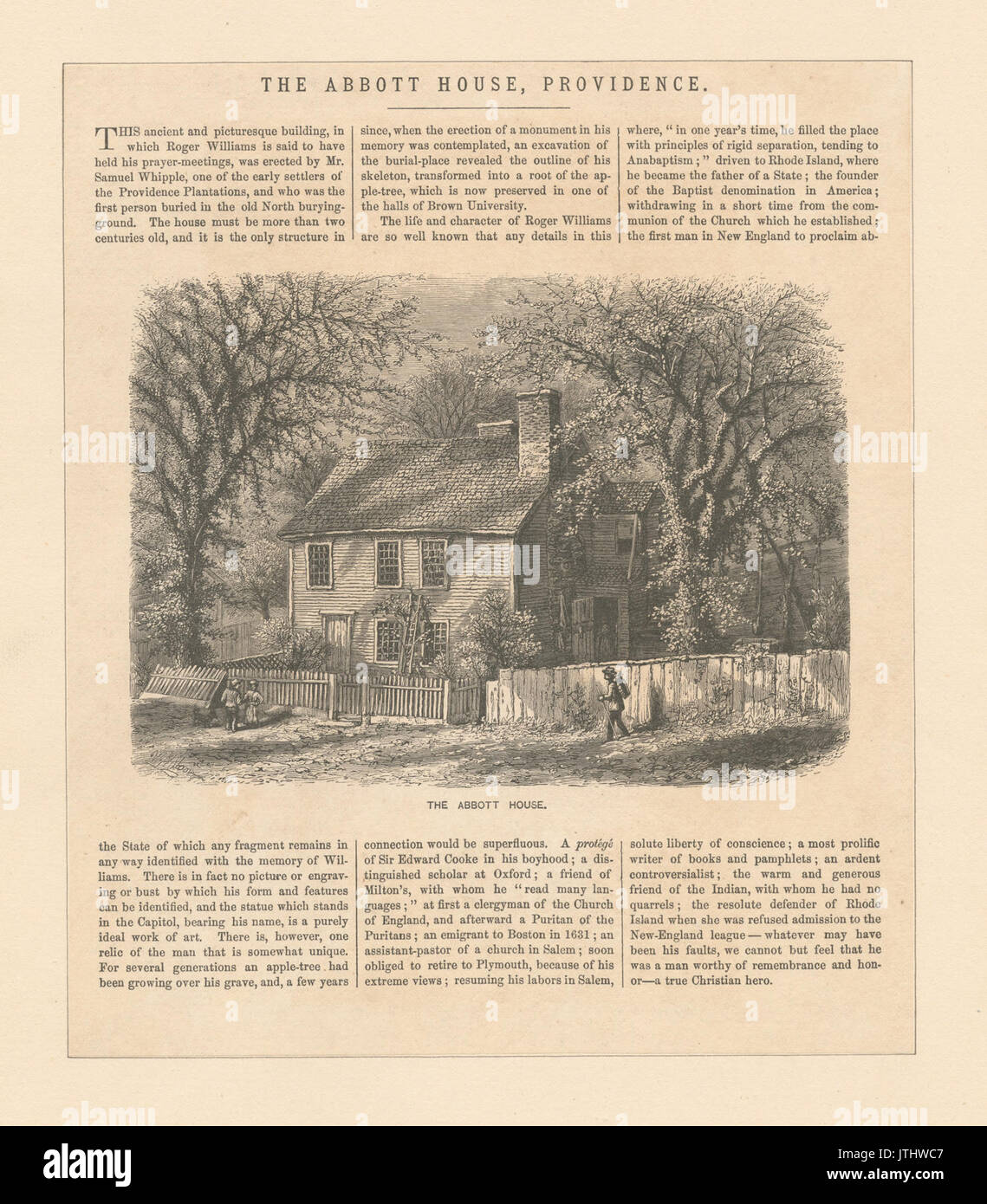 L'Abbot House di Providence (NYPL ADE 253917 478712) Foto Stock