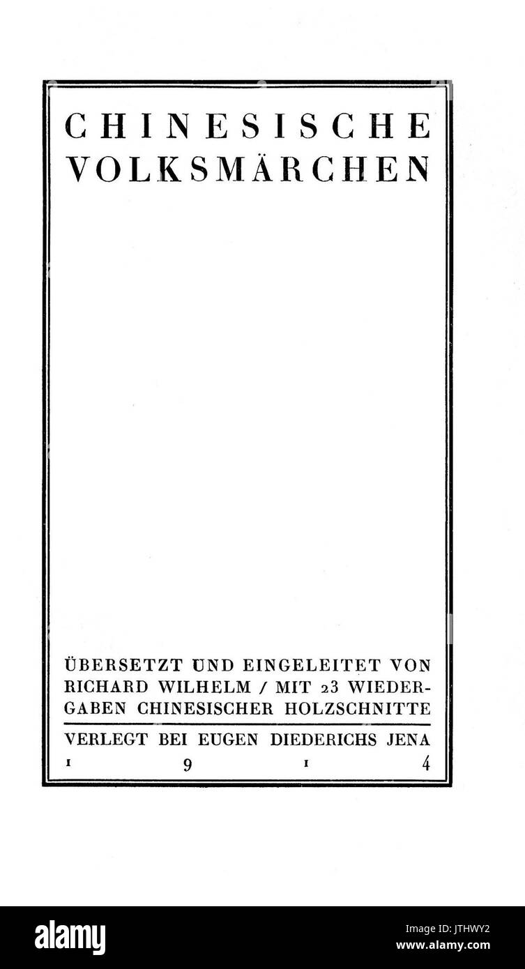 Wilhelm ChinVolksm 00II Foto Stock