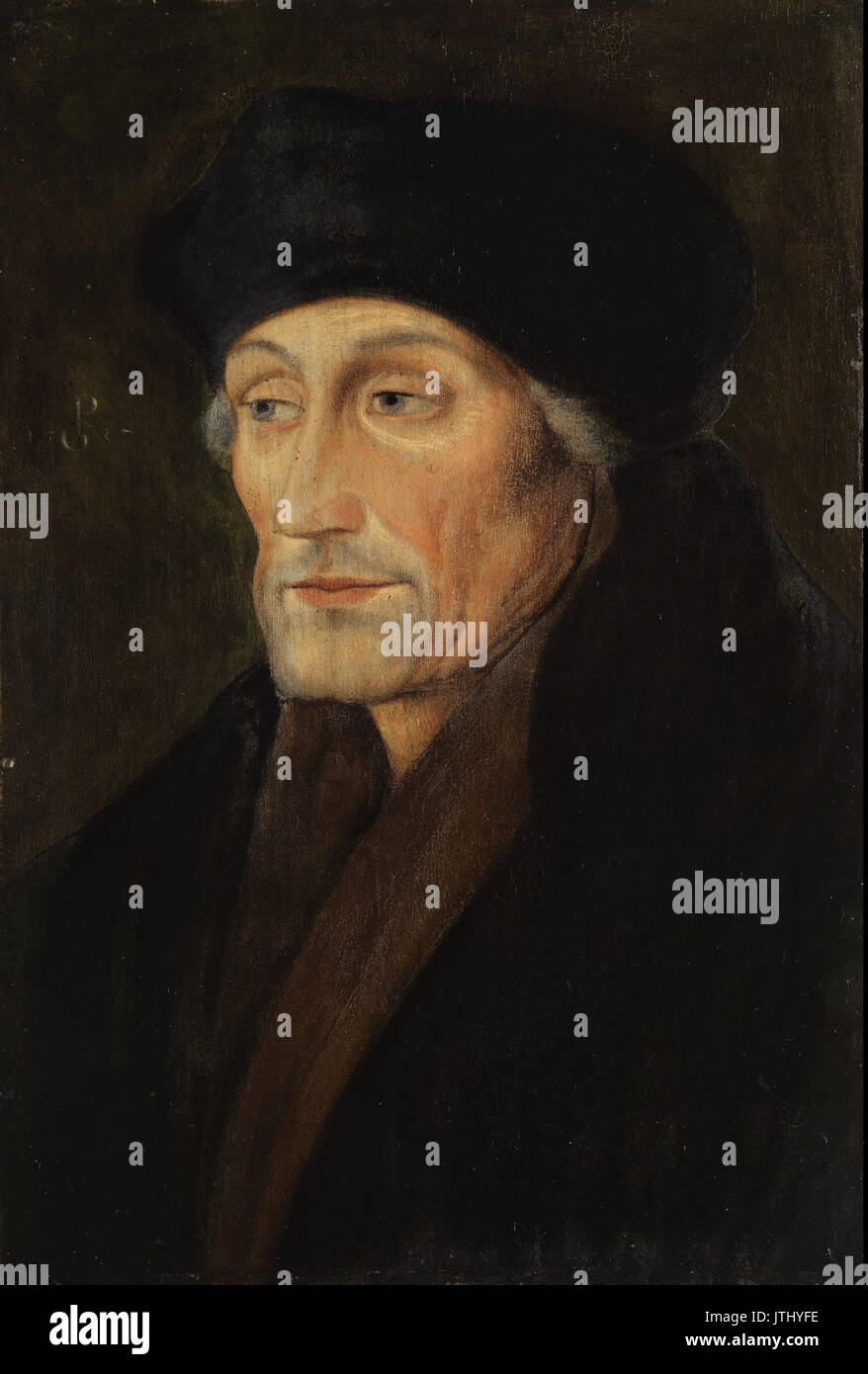 Georg Pencz (zugeschr.) Bildnis des Erasmus von Rotterdam (1537) Foto Stock