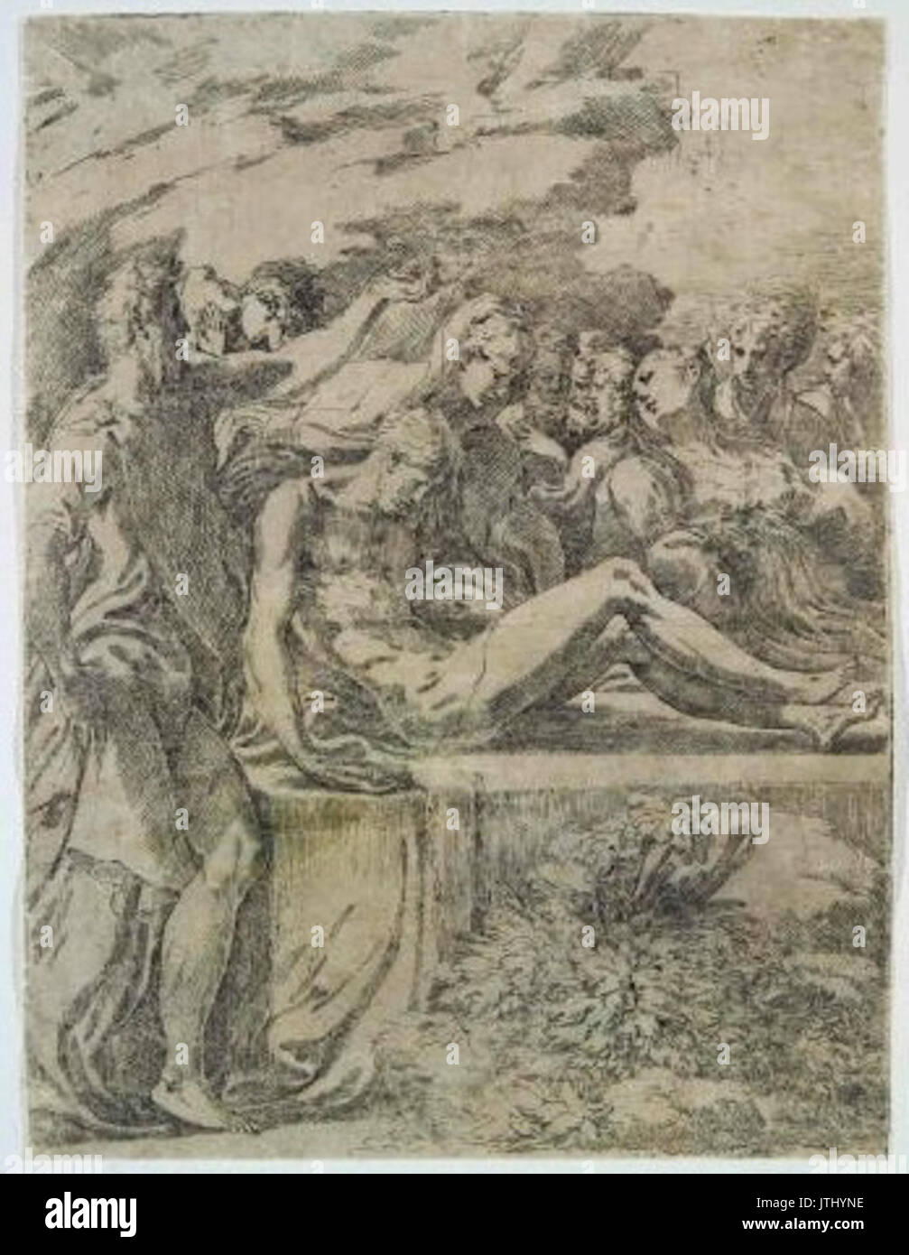 Rytec Parmigianino 1503 1540 Ukladani fare hrobu Foto Stock