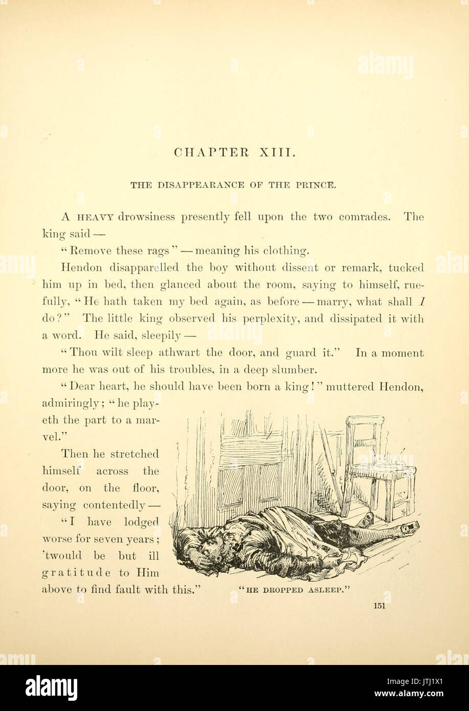 Il principe e il pauper, p. 151 Foto Stock