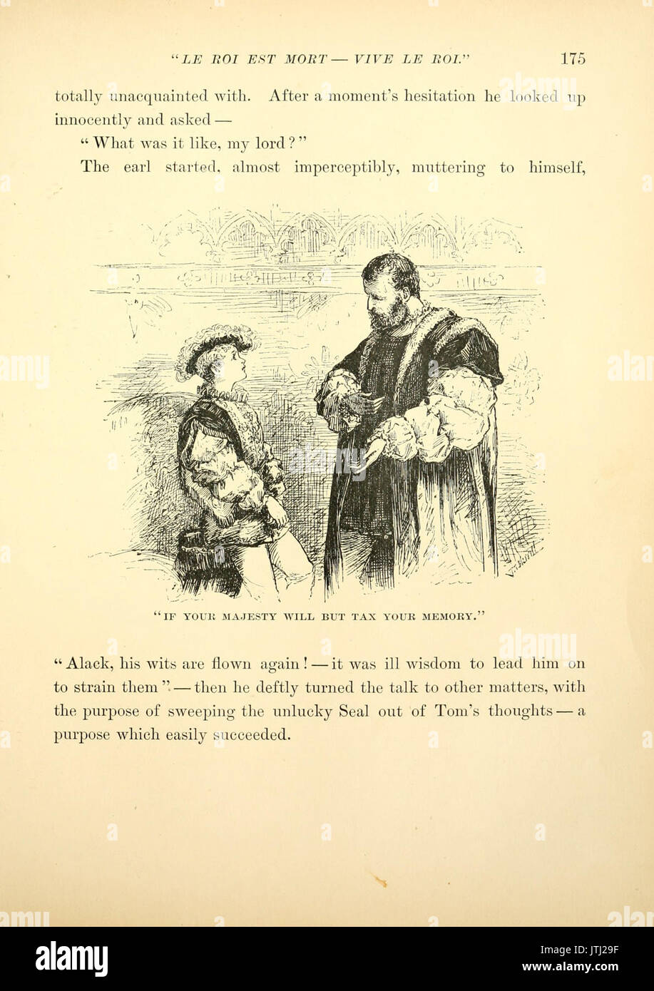 Il principe e il pauper, p. 175 Foto Stock