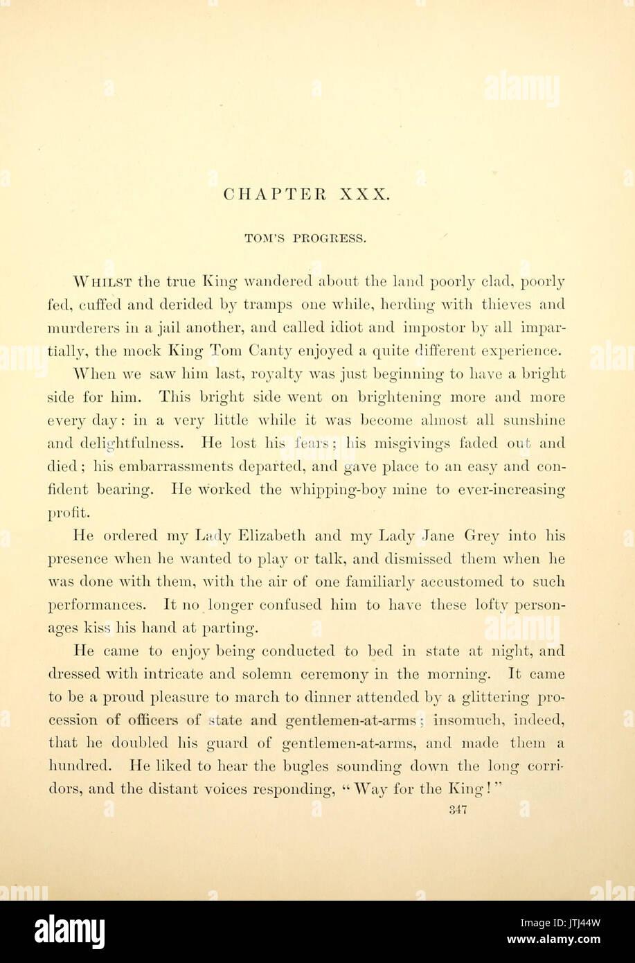 Il principe e il pauper, p. 347 Foto Stock