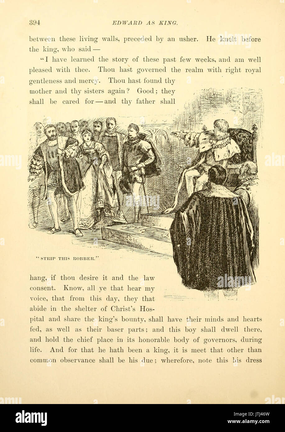 Il principe e il pauper, p. 394 Foto Stock